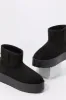 Platform Faux Fur Lined Booties sold by Urban Planet