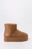 Platform Faux Fur Lined Booties sold by Urban Planet