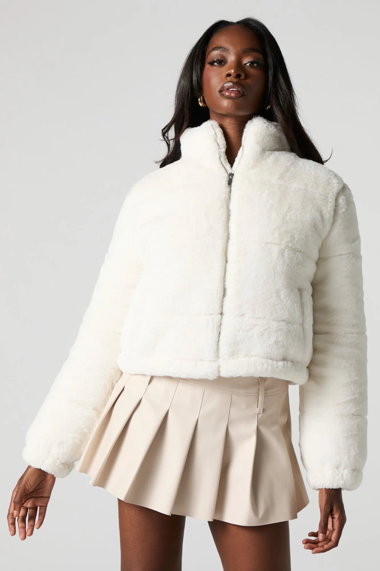 Faux Fur Puffer Jacket sold by Urban Planet product image thumbnail 5