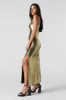 Metallic Slit Maxi Dress sold by Urban Planet