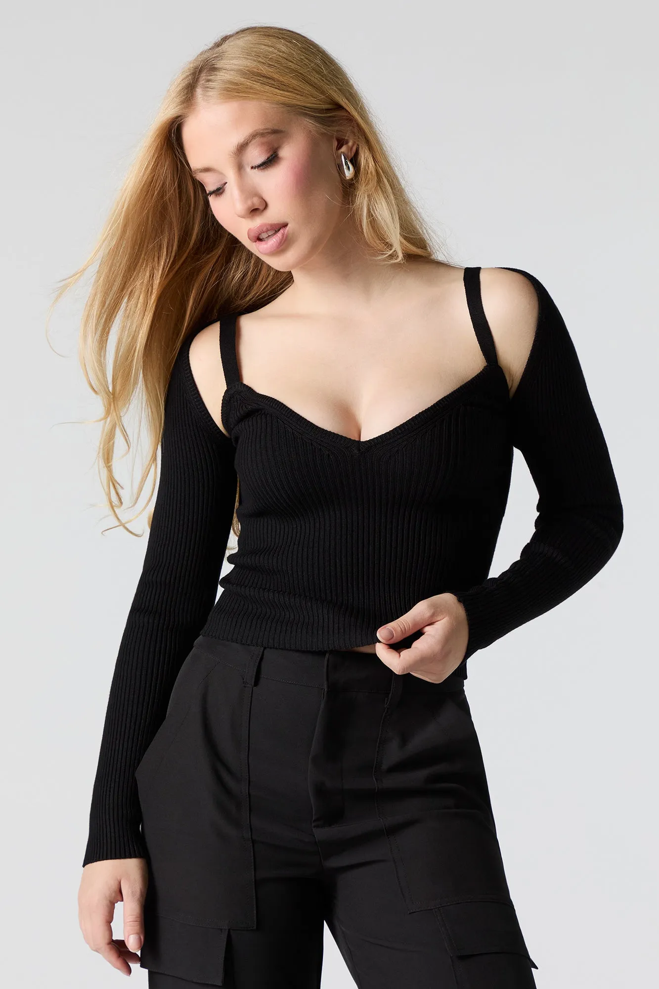 Ensemble avec débardeur et boléro en tricot côtelé sold by Urban Planet product image thumbnail 5