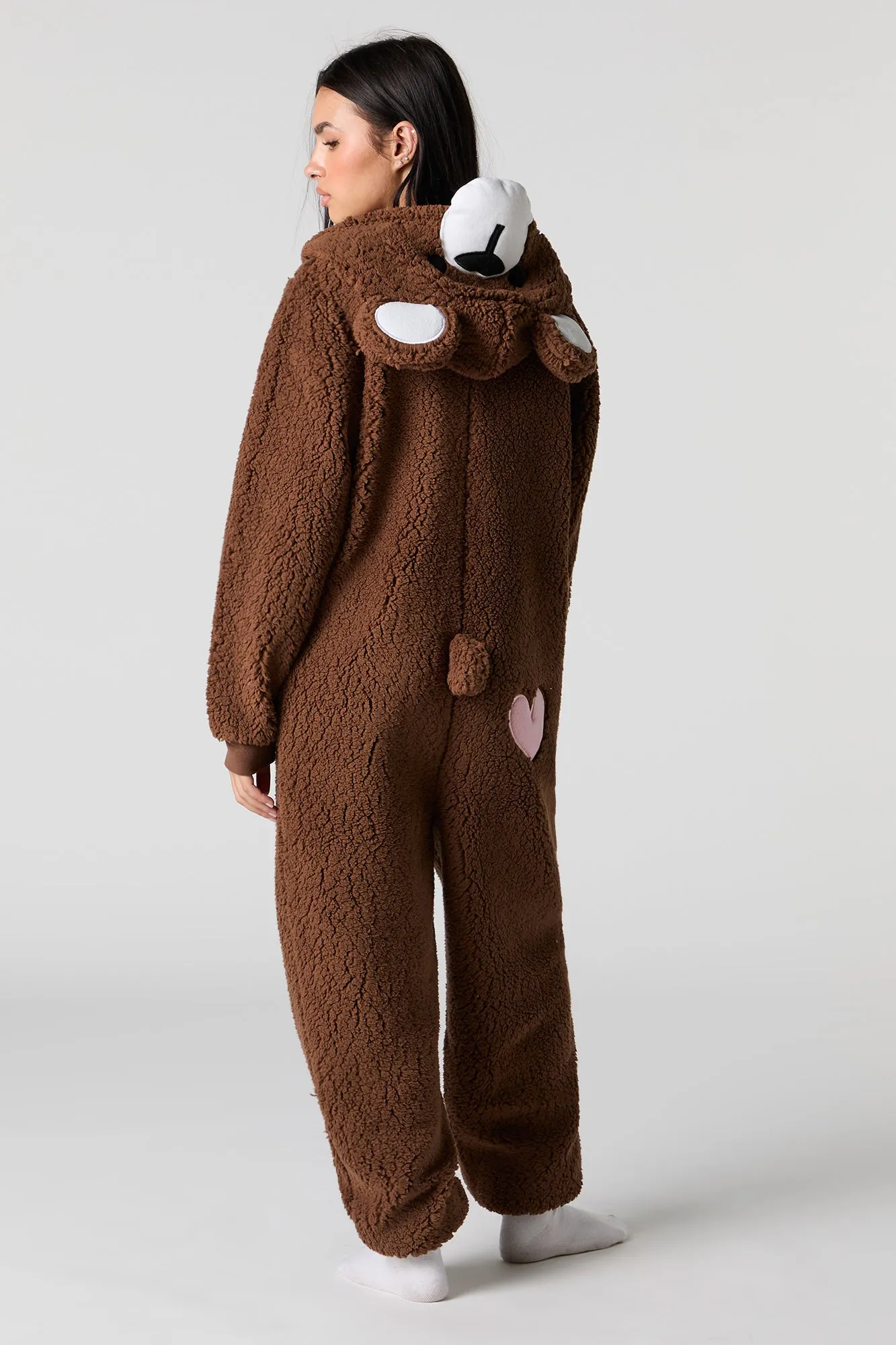 3D Teddy Bear Sherpa Onesie sold by Urban Planet product image thumbnail 3