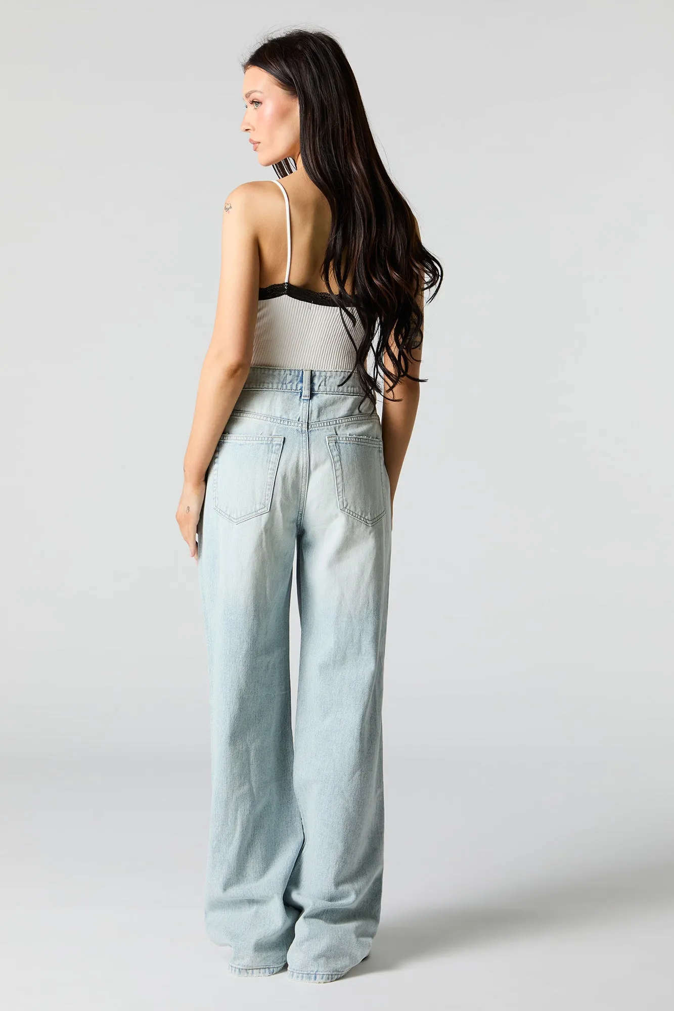 Light Wash Wide Leg Jean sold by Urban Planet product image thumbnail 3