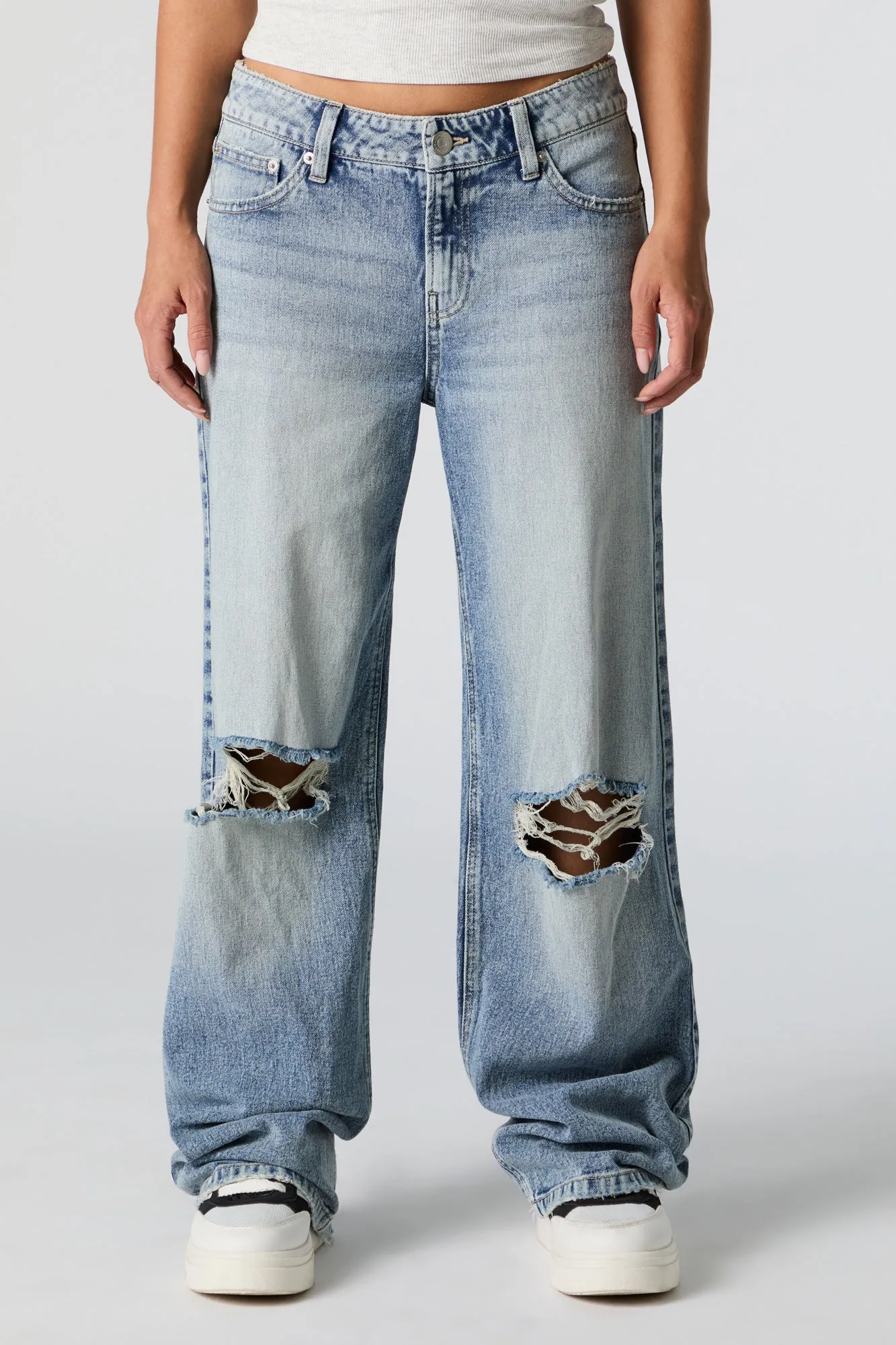 Low Rise Distressed Skater Jean sold by Urban Planet product image thumbnail 2