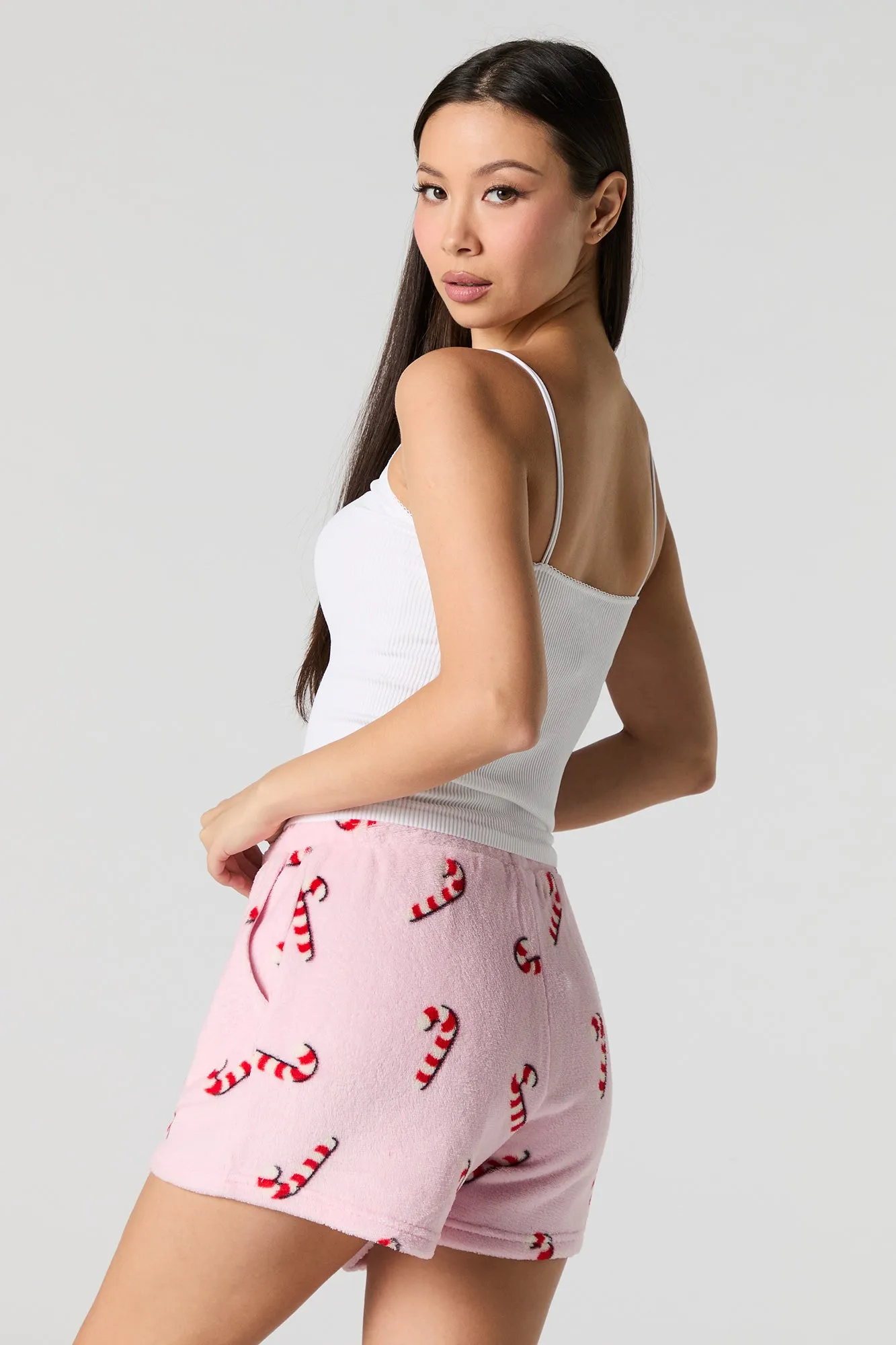 Christmas Print Plush Pajama Short sold by Urban Planet product image thumbnail 2