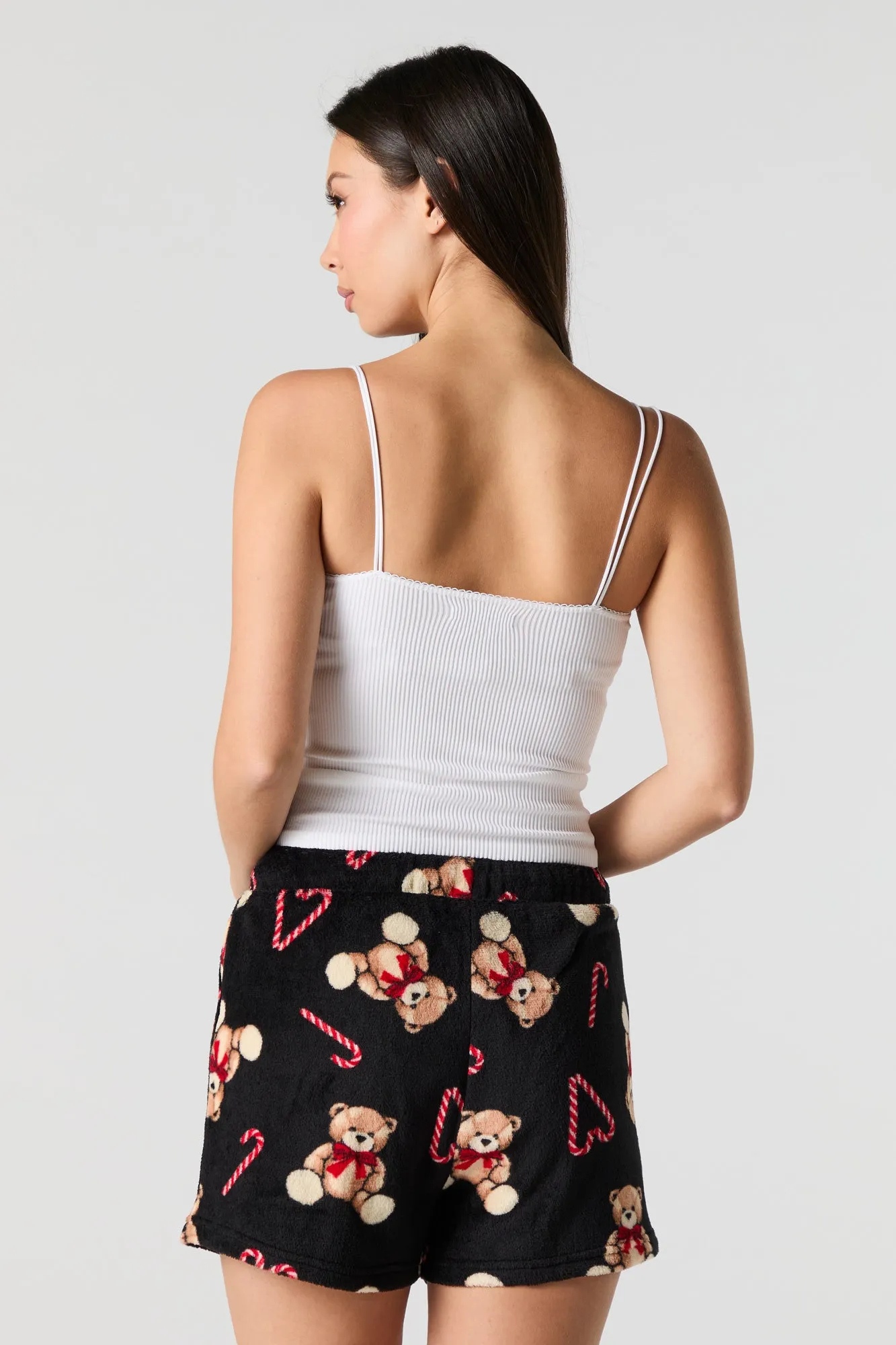 Christmas Print Plush Pajama Short sold by Urban Planet product image thumbnail 5