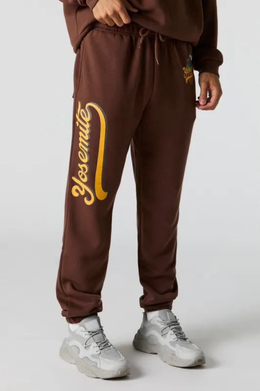 Yosemite Graphic Fleece Jogger sold by Urban Planet