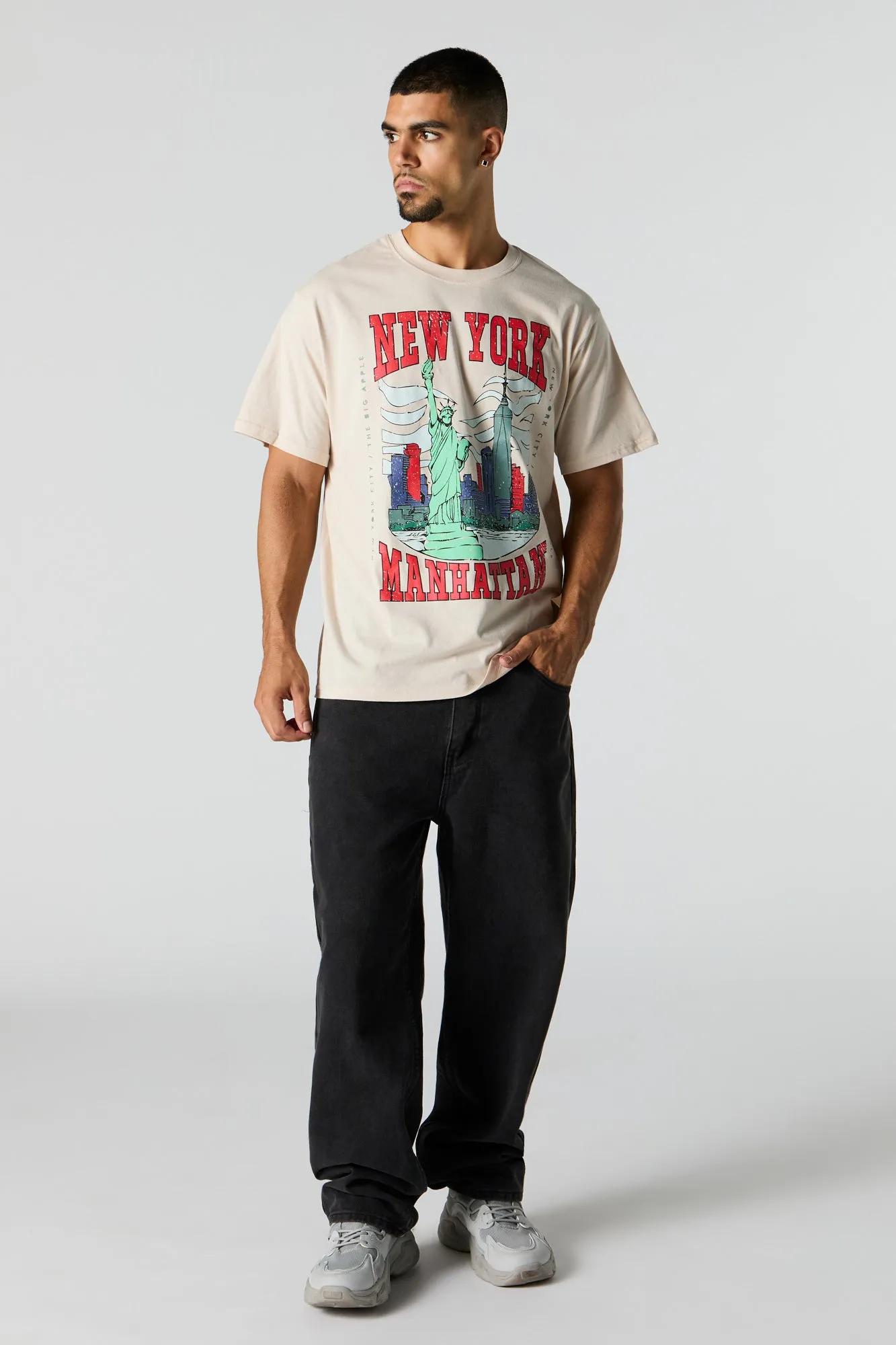 T-shirt à imprimé New York Manhattan sold by Urban Planet product image thumbnail 2