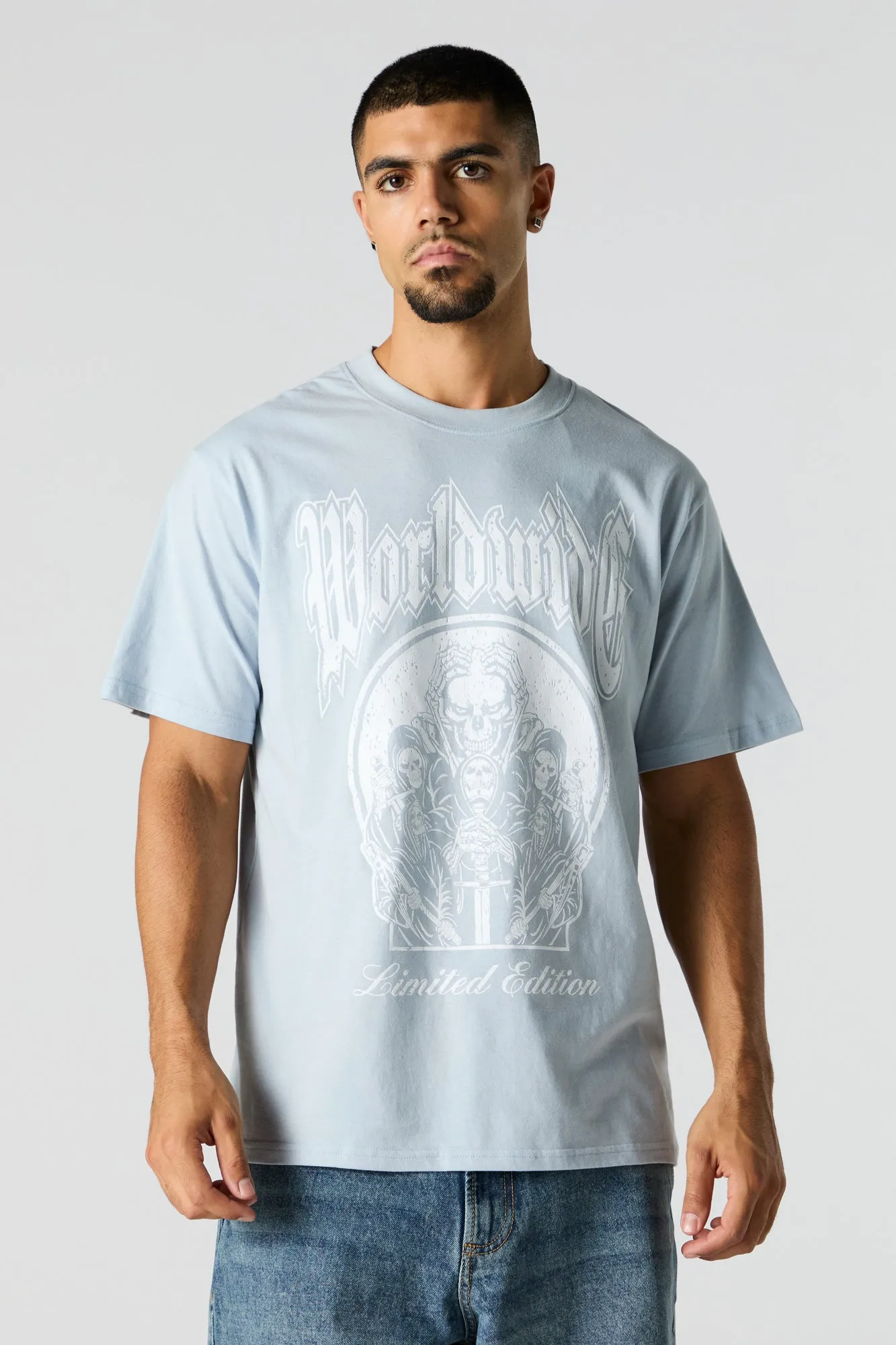 T-shirt à imprimé Worldwide Skull sold by Urban Planet