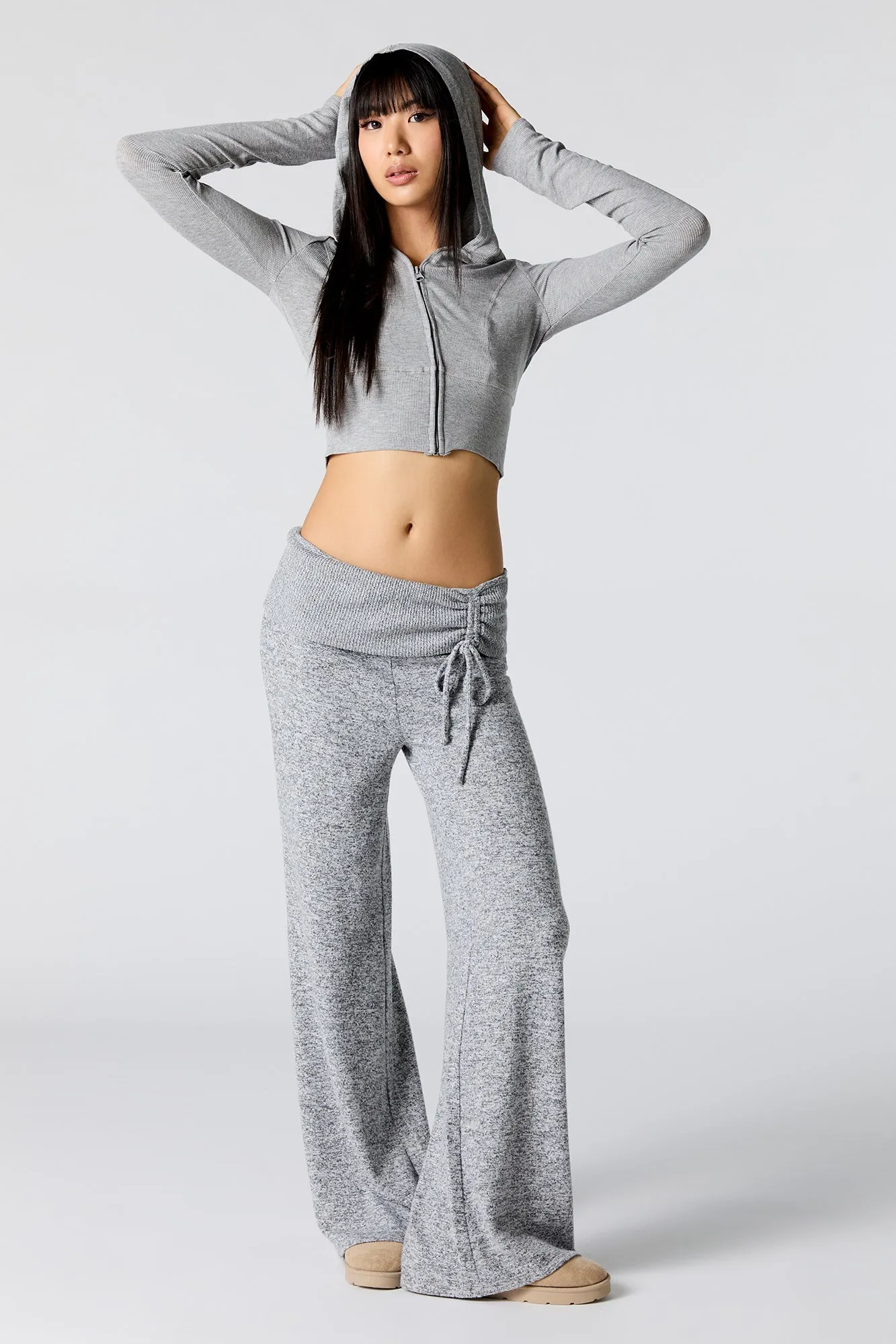 Foldover Waist Drawstring Knit Pant sold by Urban Planet