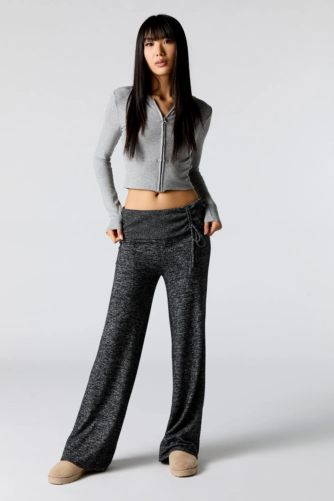 Foldover Waist Drawstring Knit Pant sold by Urban Planet product image thumbnail 5