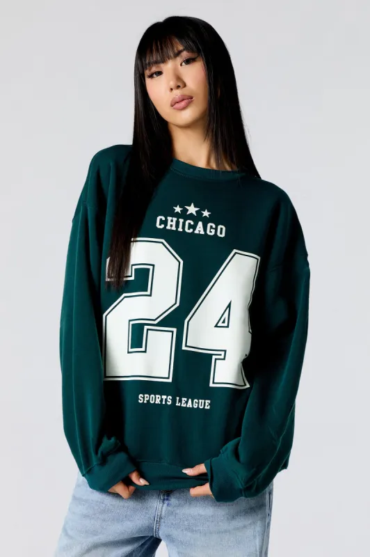 Sweat-shirt en molleton graphique Chicago 24 sold by Urban Planet