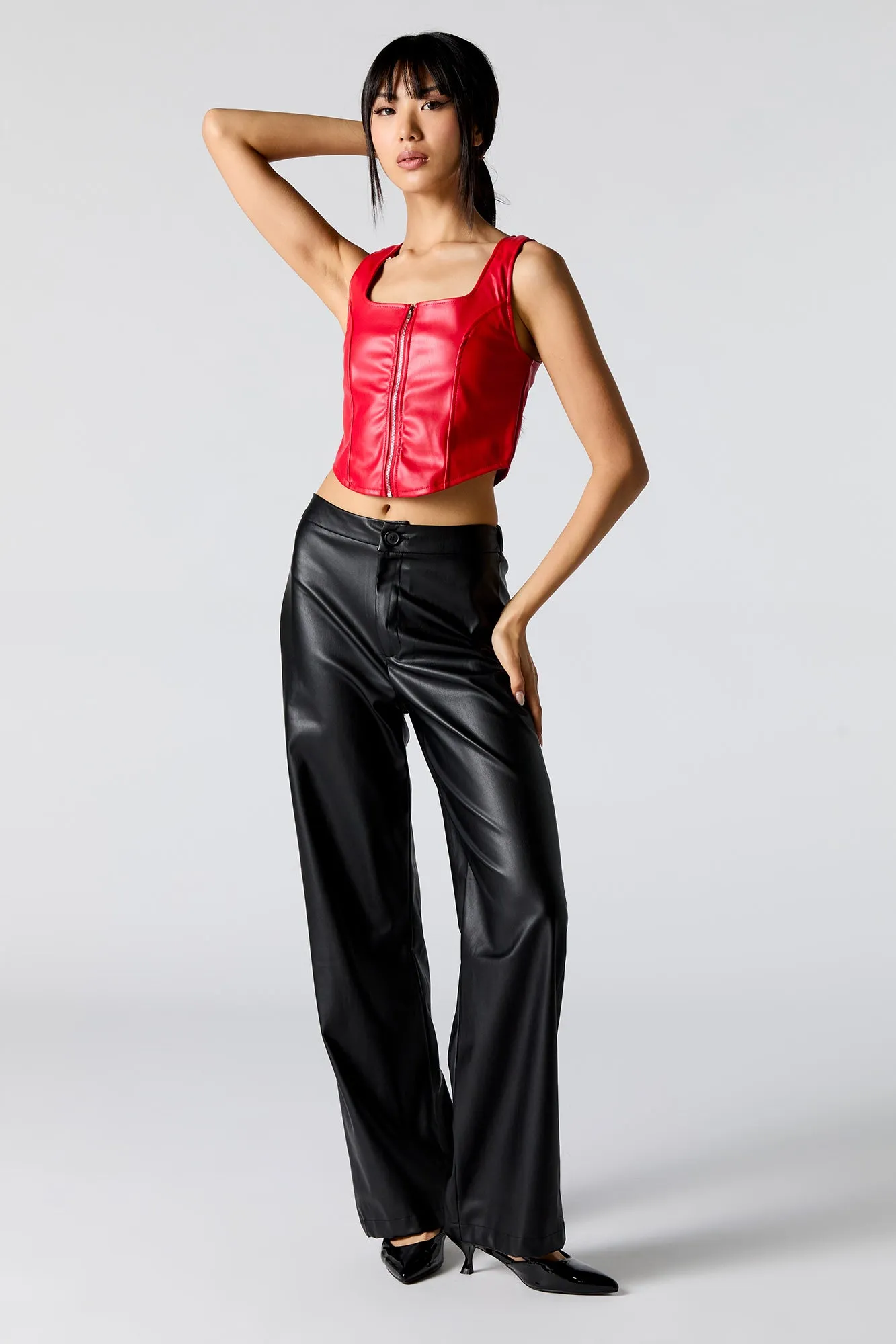 Faux Leather Corset Top sold by Urban Planet product image thumbnail 3