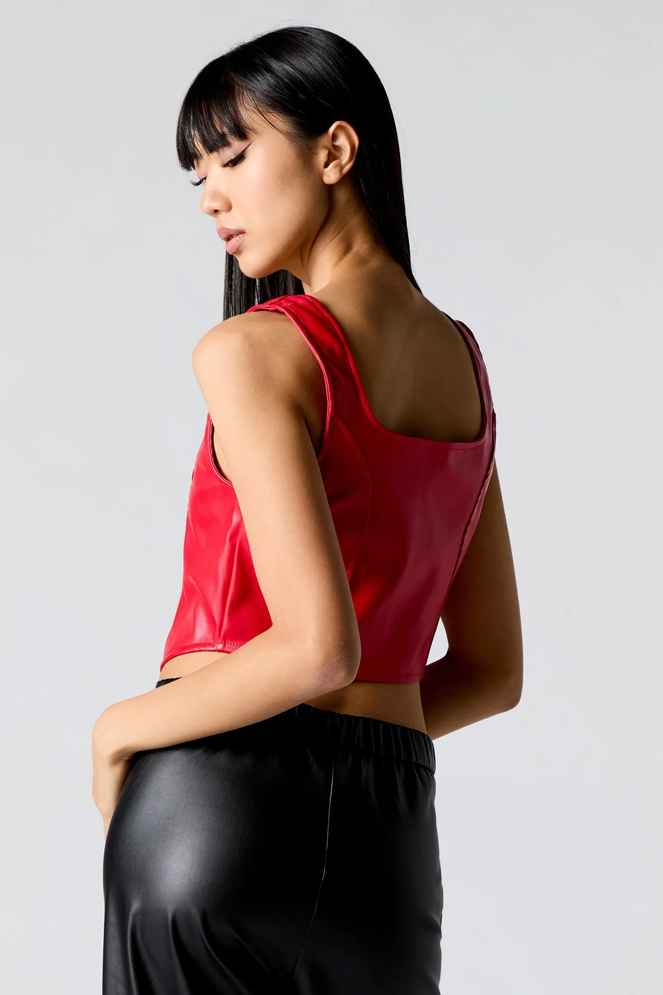 Faux Leather Corset Top sold by Urban Planet product image thumbnail 2