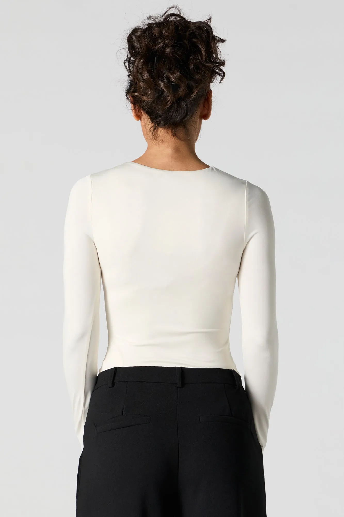 Maillot profilé à manches longues avec encolure arrondie sold by Urban Planet product image thumbnail 4