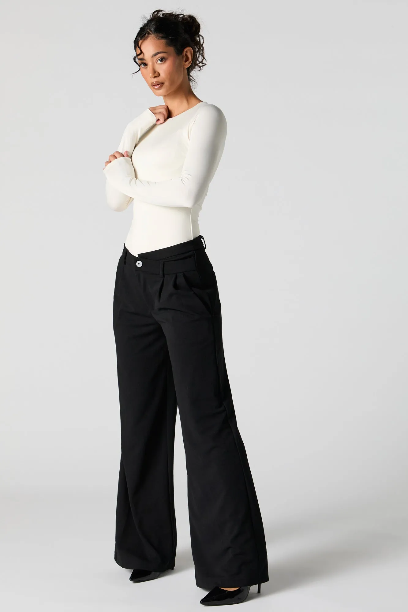 Maillot profilé à manches longues avec encolure arrondie sold by Urban Planet product image thumbnail 3