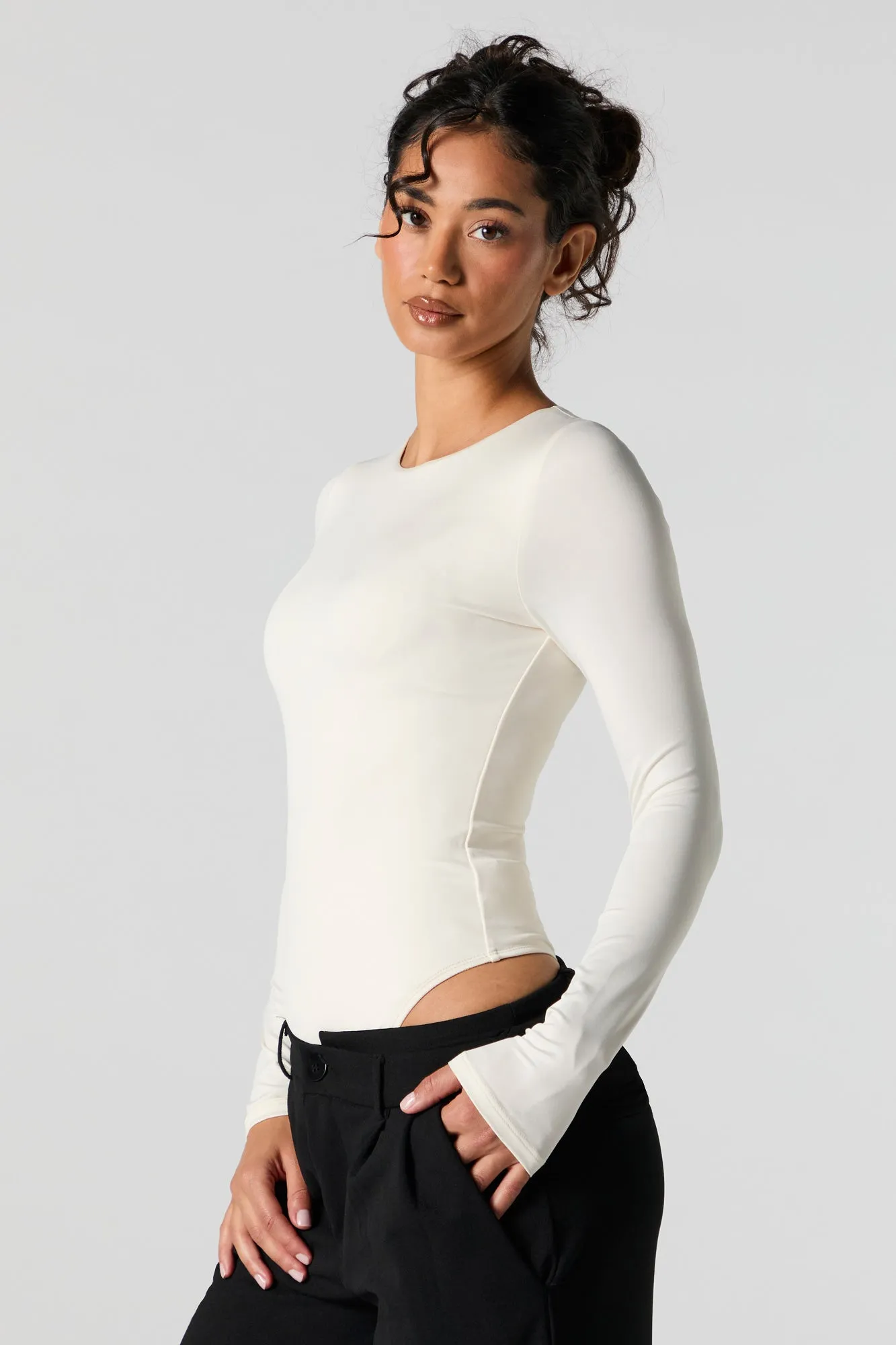 Maillot profilé à manches longues avec encolure arrondie sold by Urban Planet product image thumbnail 2