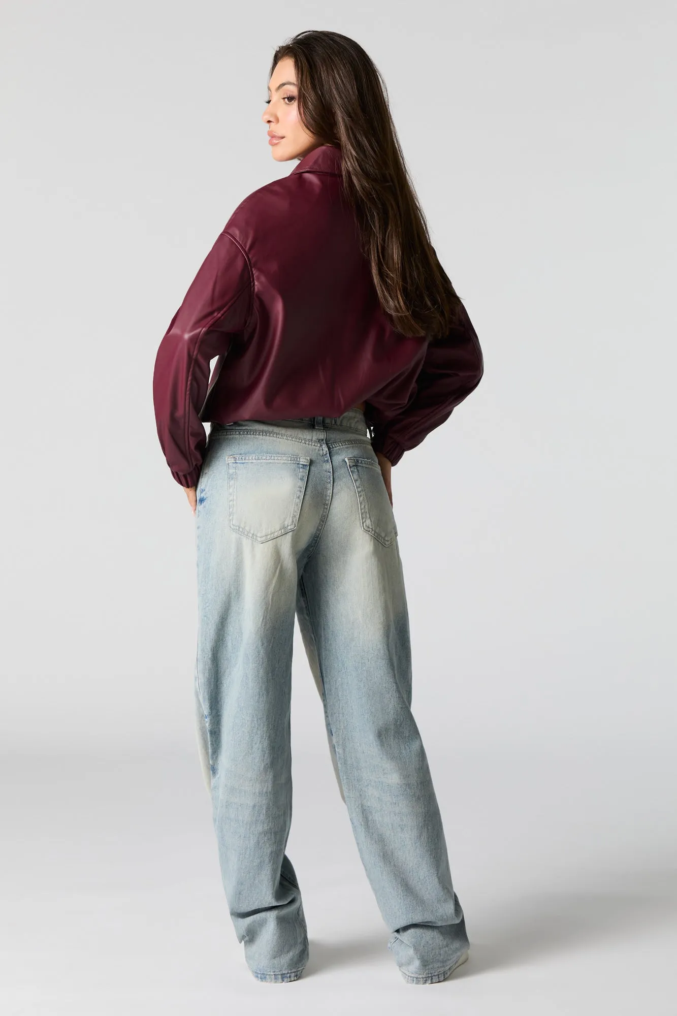 Light Vintage Wash Wide Leg Jean sold by Urban Planet product image thumbnail 3