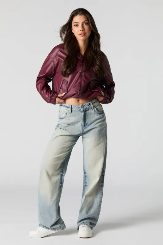 Jean à jambe évasée délavé pâle vintage sold by Urban Planet