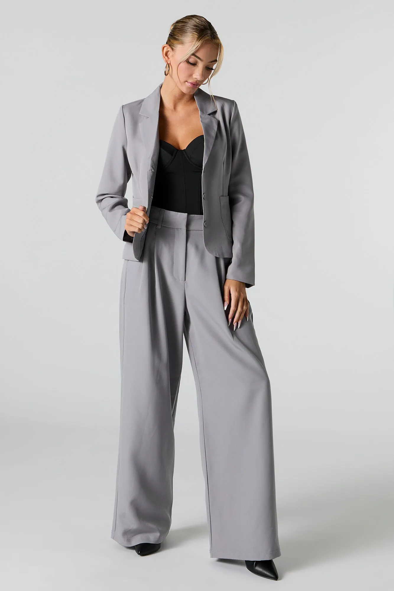 Pantalon habillé à jambe large plissé sold by Urban Planet product image thumbnail 4