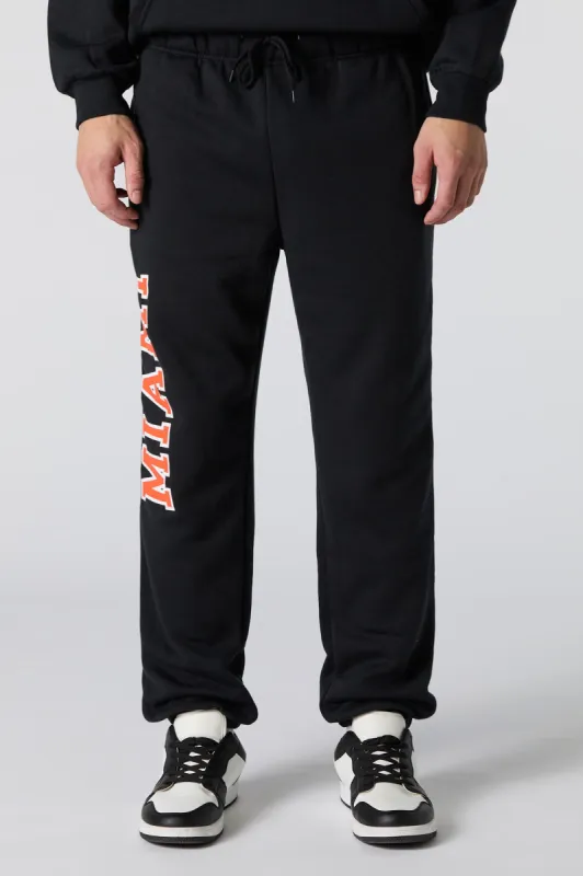 Miami Graphic Fleece Jogger sold by Urban Planet