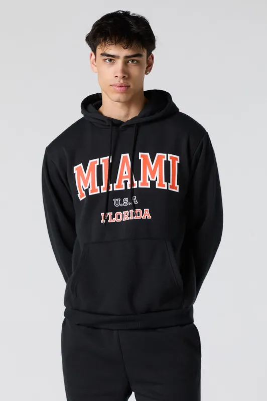Haut à capuchon en molleton avec imprimé Miami sold by Urban Planet