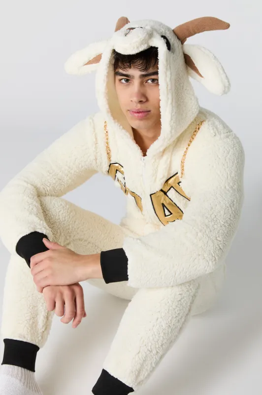 3D GOAT Sherpa Onesie sold by Urban Planet