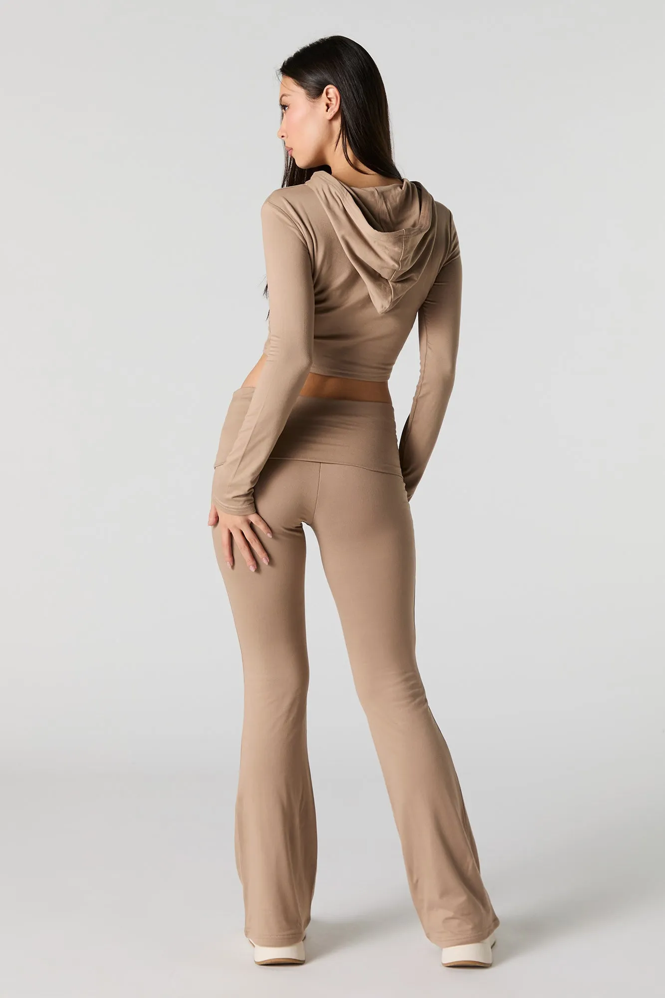 Active Foldover Waist Flare Legging sold by Urban Planet product image thumbnail 3