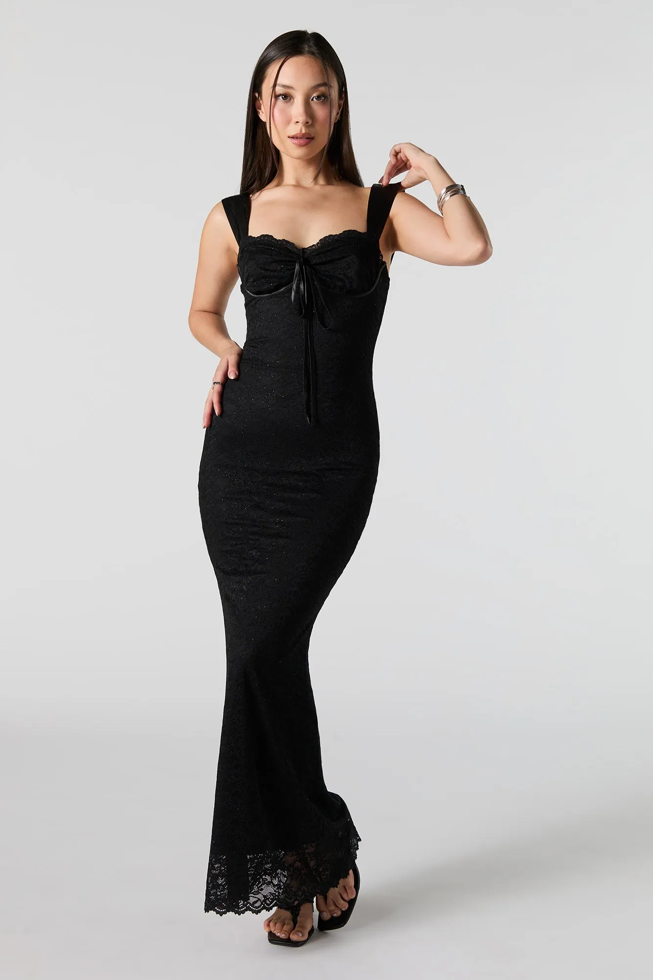 Robe maxi bustier avec dentelle florale sold by Urban Planet product image thumbnail 5