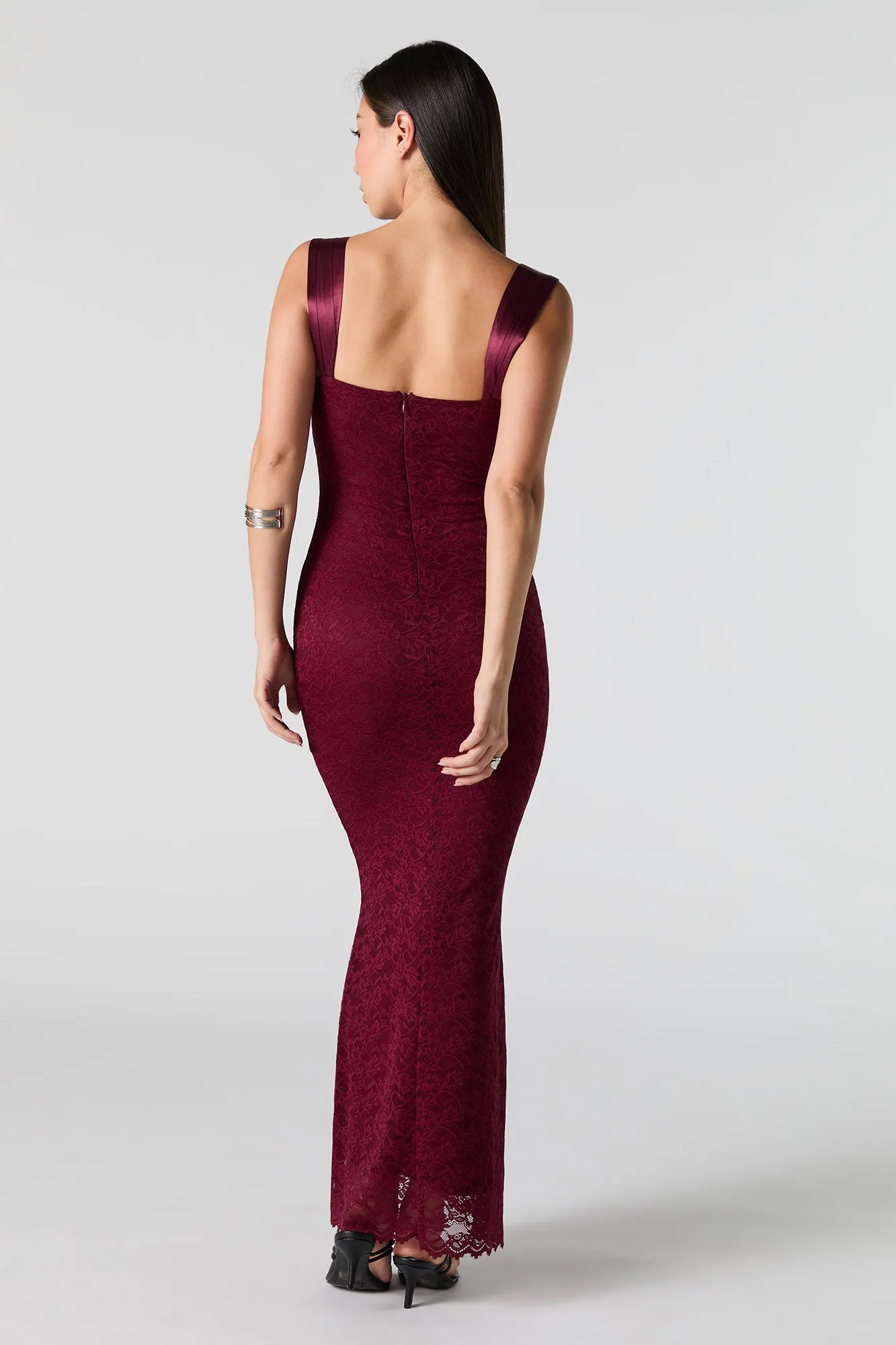 Robe maxi bustier avec dentelle florale sold by Urban Planet product image thumbnail 3