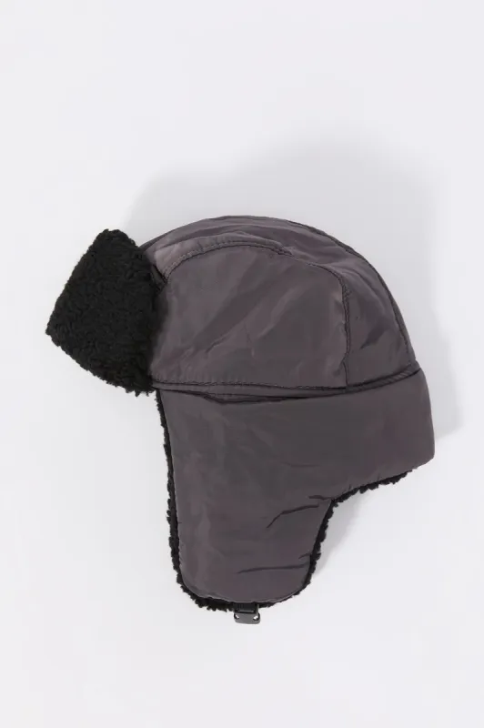 Sherpa Lined Nylon Trapper Hat sold by Urban Planet