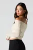 Rhinestone Mesh Off Shoulder Long Sleeve Top sold by Urban Planet