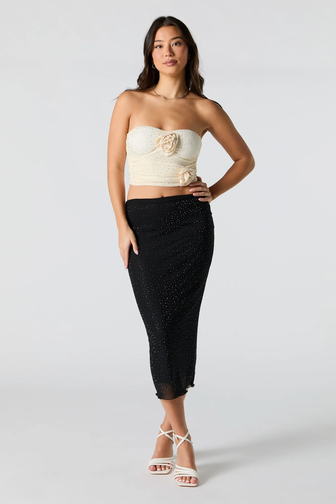 Haut tubulaire en filet avec rosette et pierres du Rhin sold by Urban Planet product image thumbnail 3