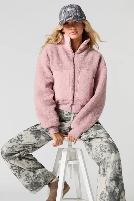 Blouson d'aviateur matelassé avec sherpa et poche sold by Urban Planet