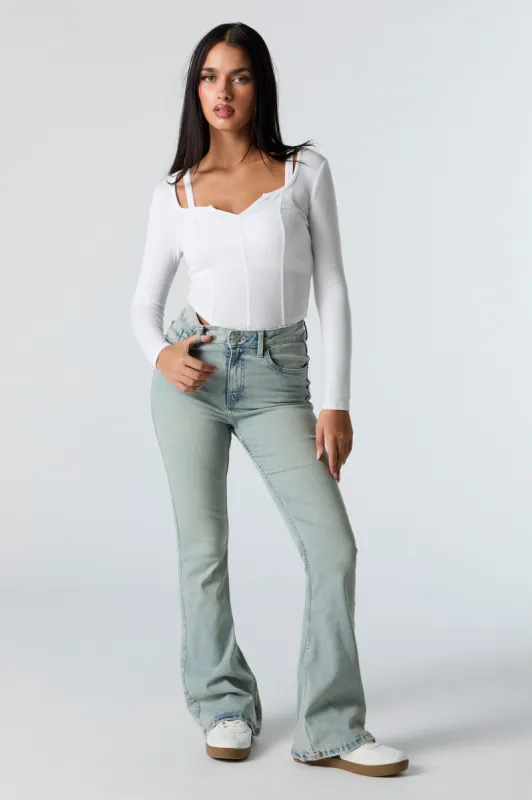 Vintage Medium Wash High Rise Flare Jean sold by Urban Planet