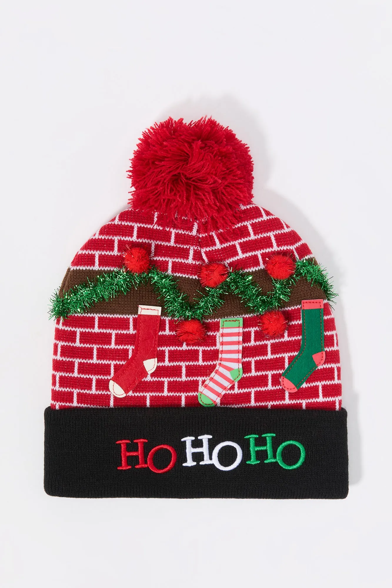 Christmas Tinsel Pom Pom Beanie sold by Urban Planet