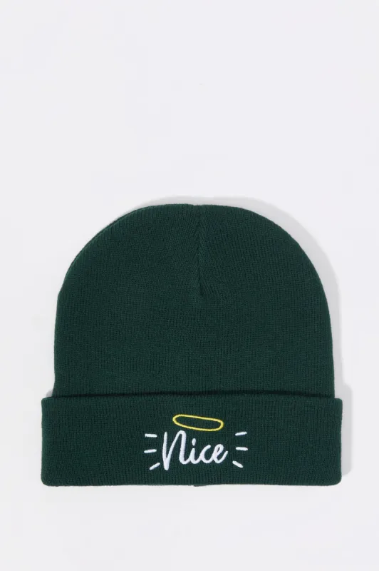 Christmas Embroidered Knit Beanie sold by Urban Planet