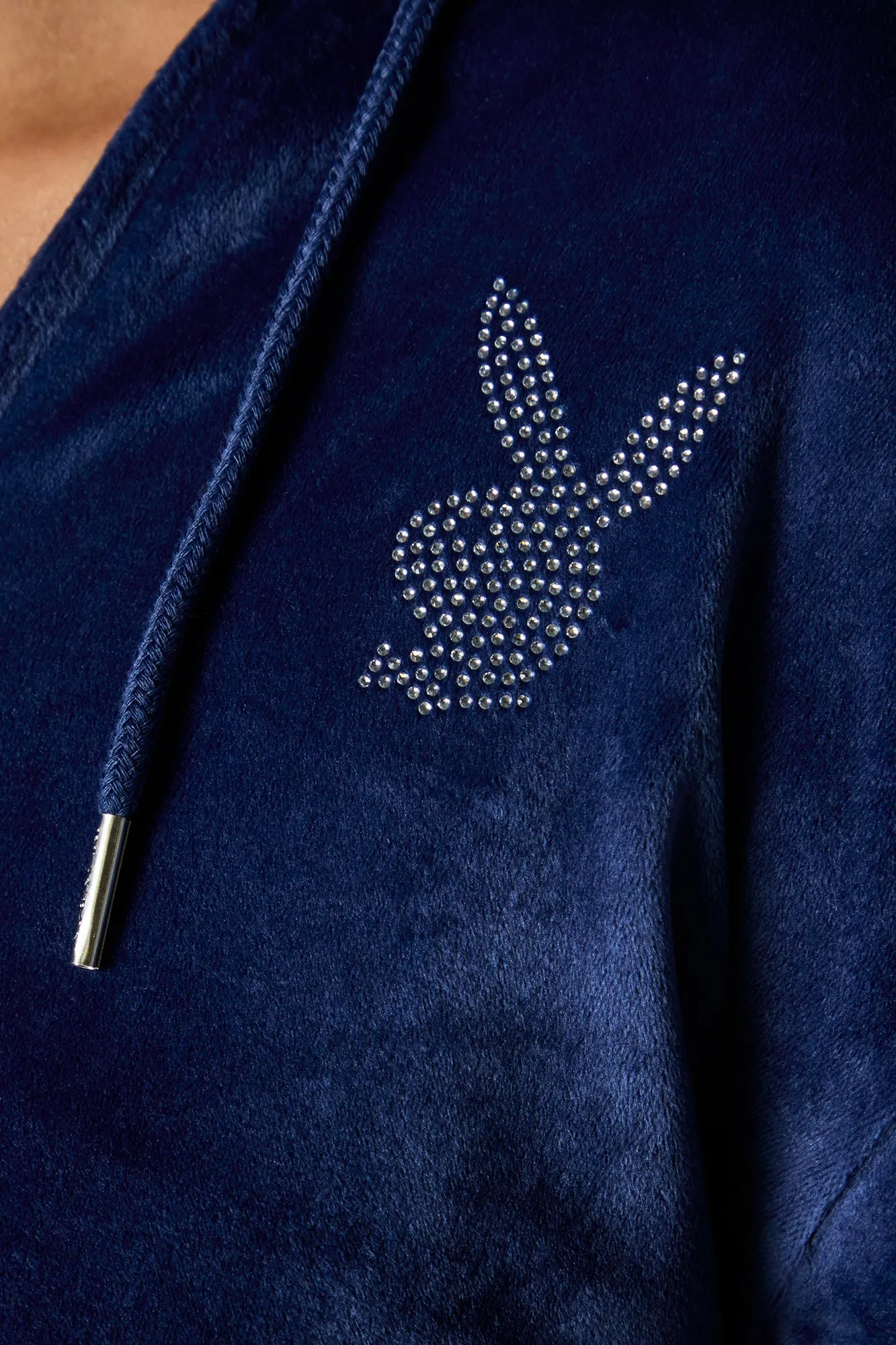Playboy Rhinestone Velour Zip-Up Hoodie sold by Urban Planet product image thumbnail 4
