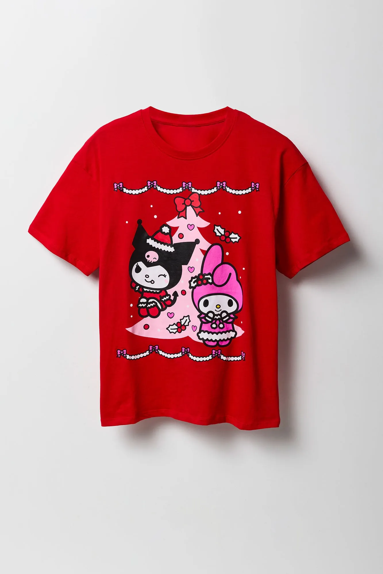 My Melody & Kuromi Christmas Graphic Boyfriend T-Shirt sold by Urban Planet product image thumbnail 4
