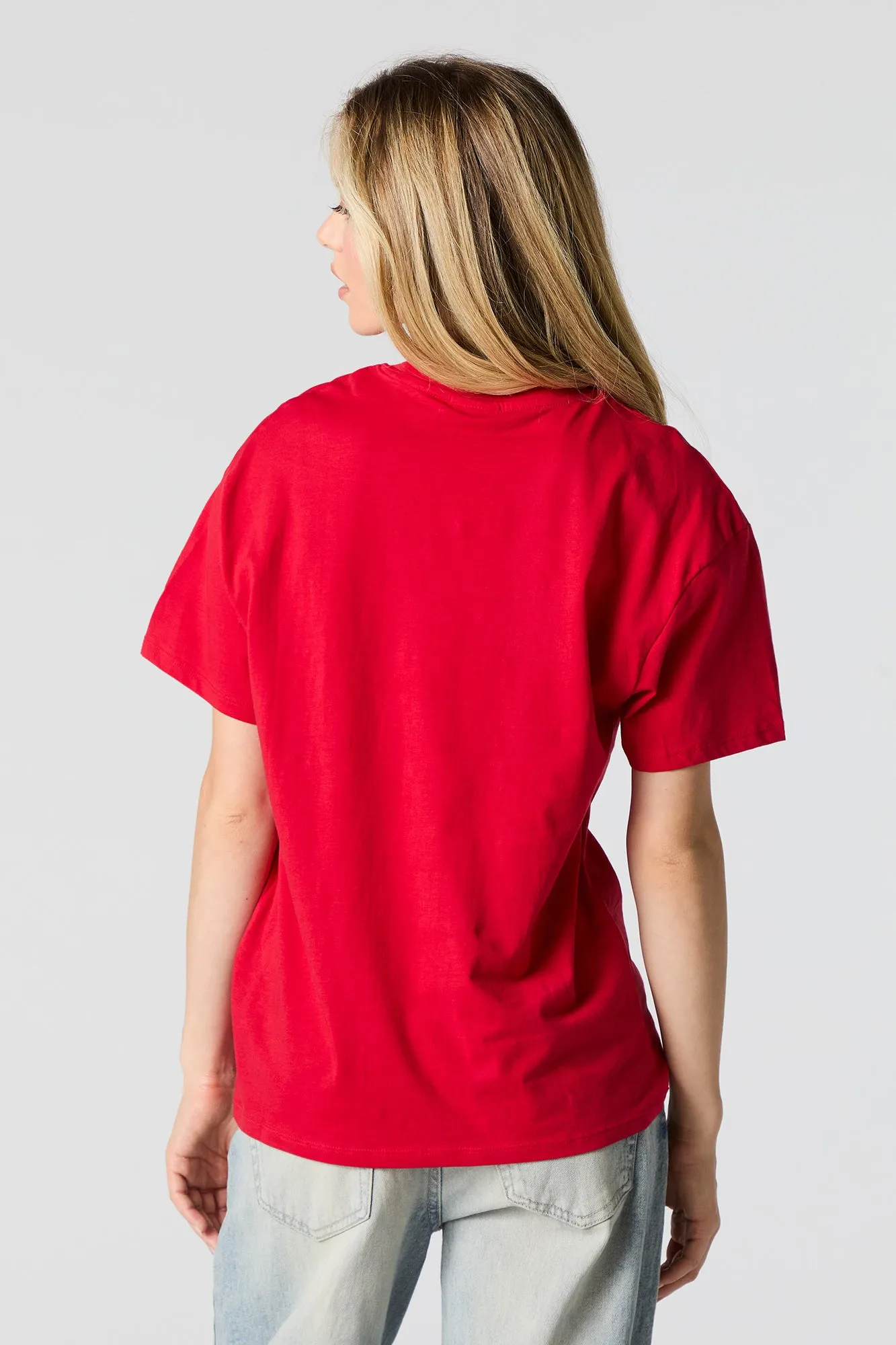 T-shirt de coupe garçonne à imprimé Snoopy de Noël sold by Urban Planet product image thumbnail 3