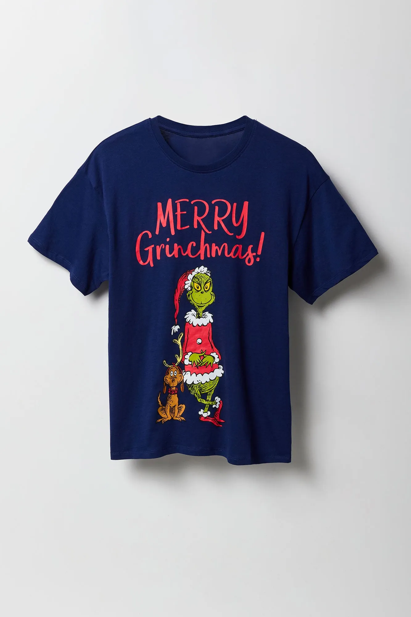 T-shirt de coupe garçonne à imprimé Merry Grinchmas sold by Urban Planet product image thumbnail 4