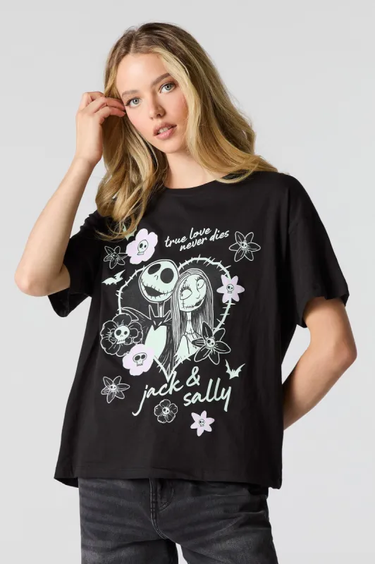 Jack and Sally Graphic Boyfriend T-Shirt sold by Urban Planet