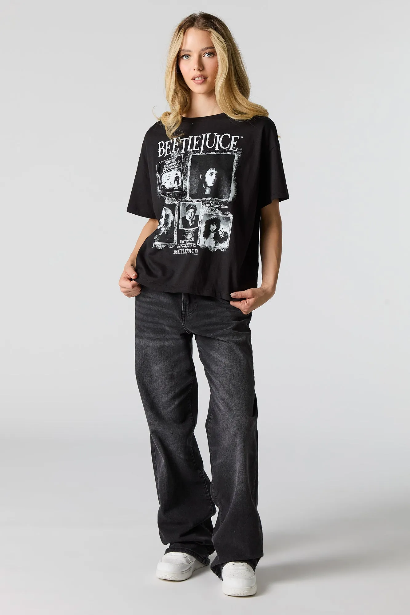 Beetlejuice Graphic Boyfriend T-Shirt sold by Urban Planet product image thumbnail 2