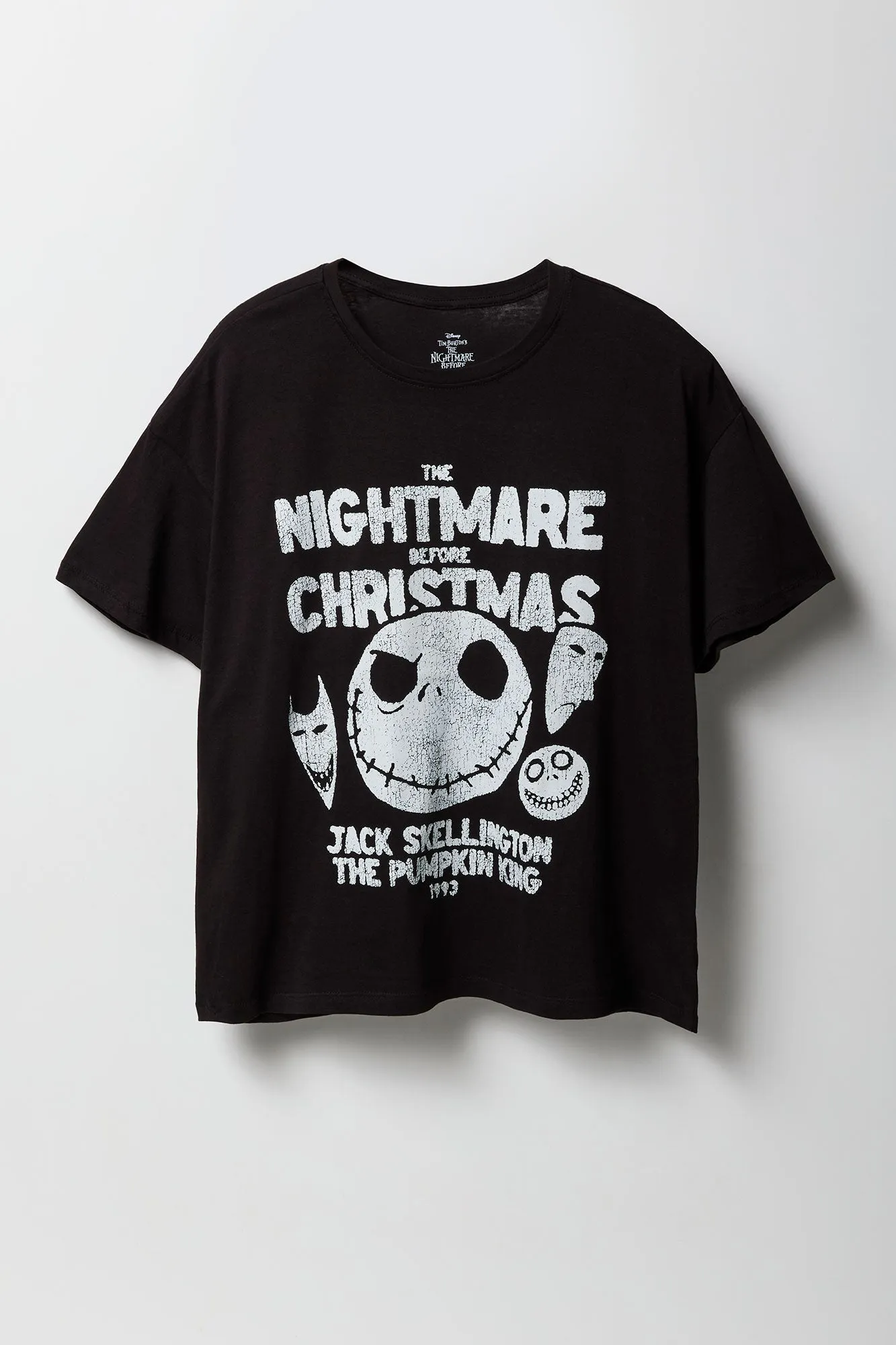 T-shirt de coupe garçonne à imprimé Jack Skellington sold by Urban Planet product image thumbnail 4