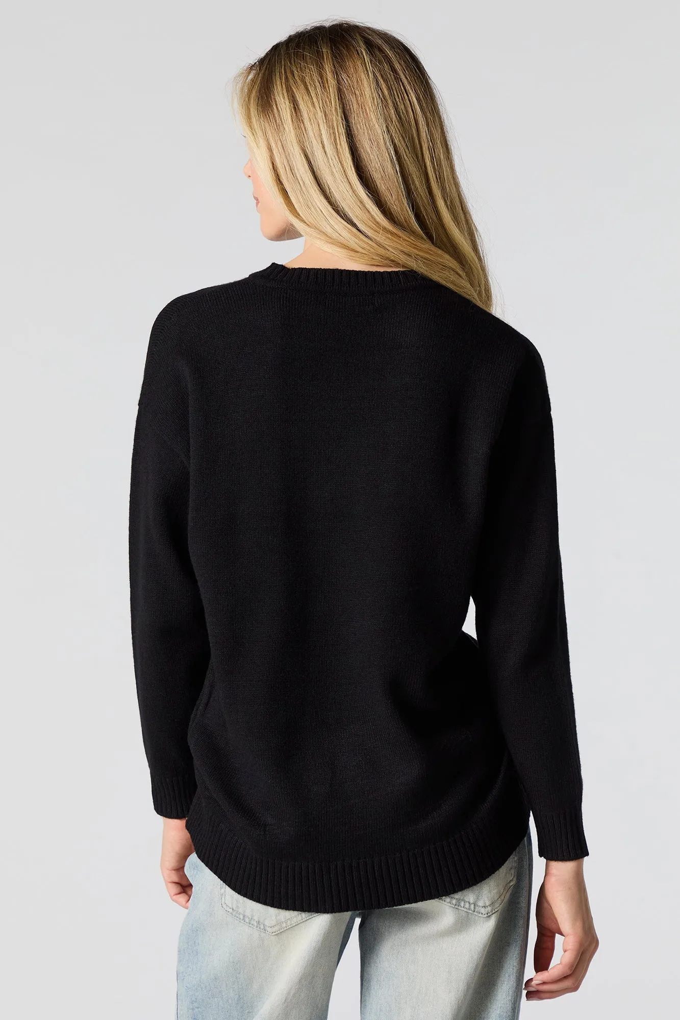 City Jacquard Knit Crewneck Sweater sold by Urban Planet product image thumbnail 5