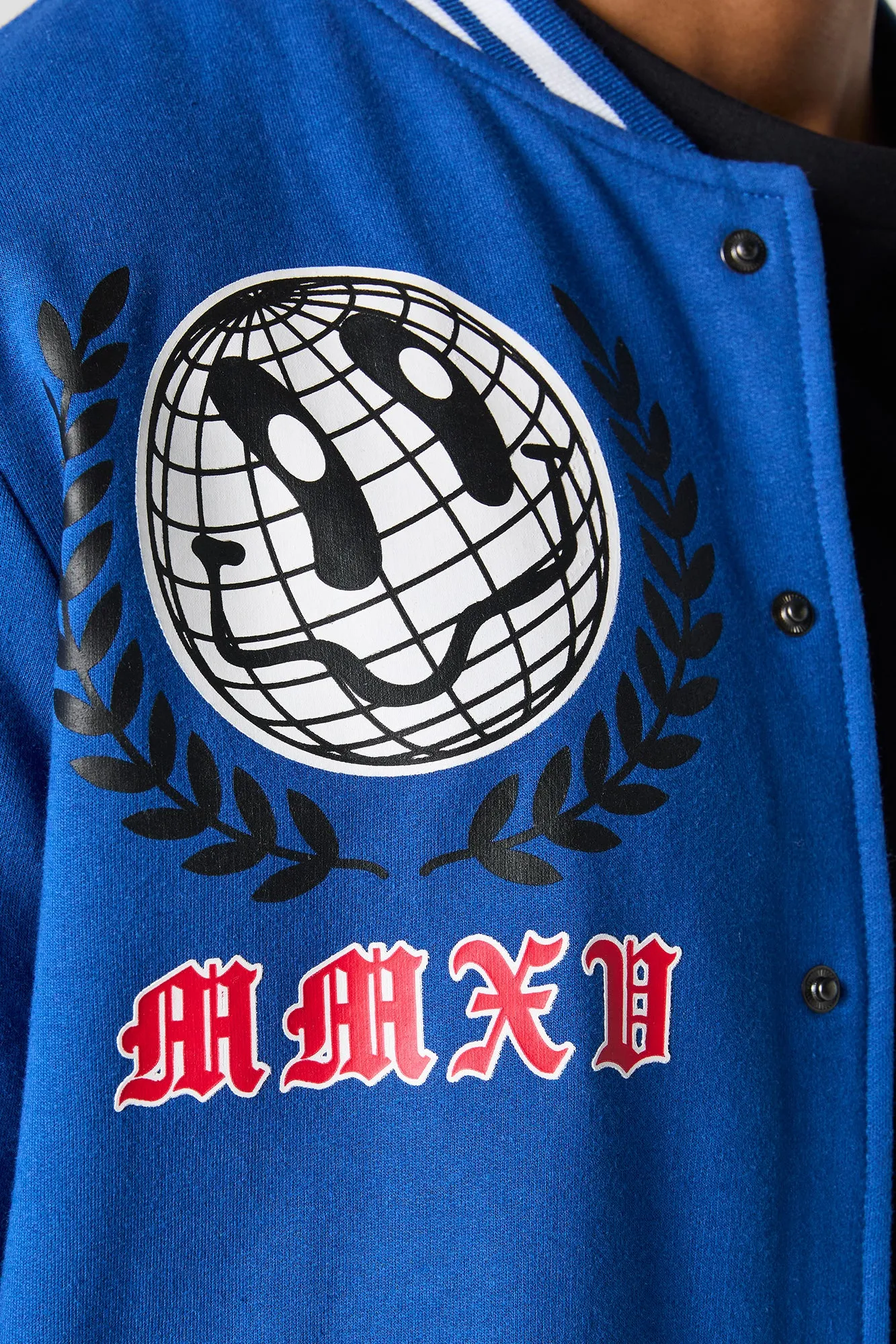 Graphic Fleece Varsity Jacket sold by Urban Planet product image thumbnail 5