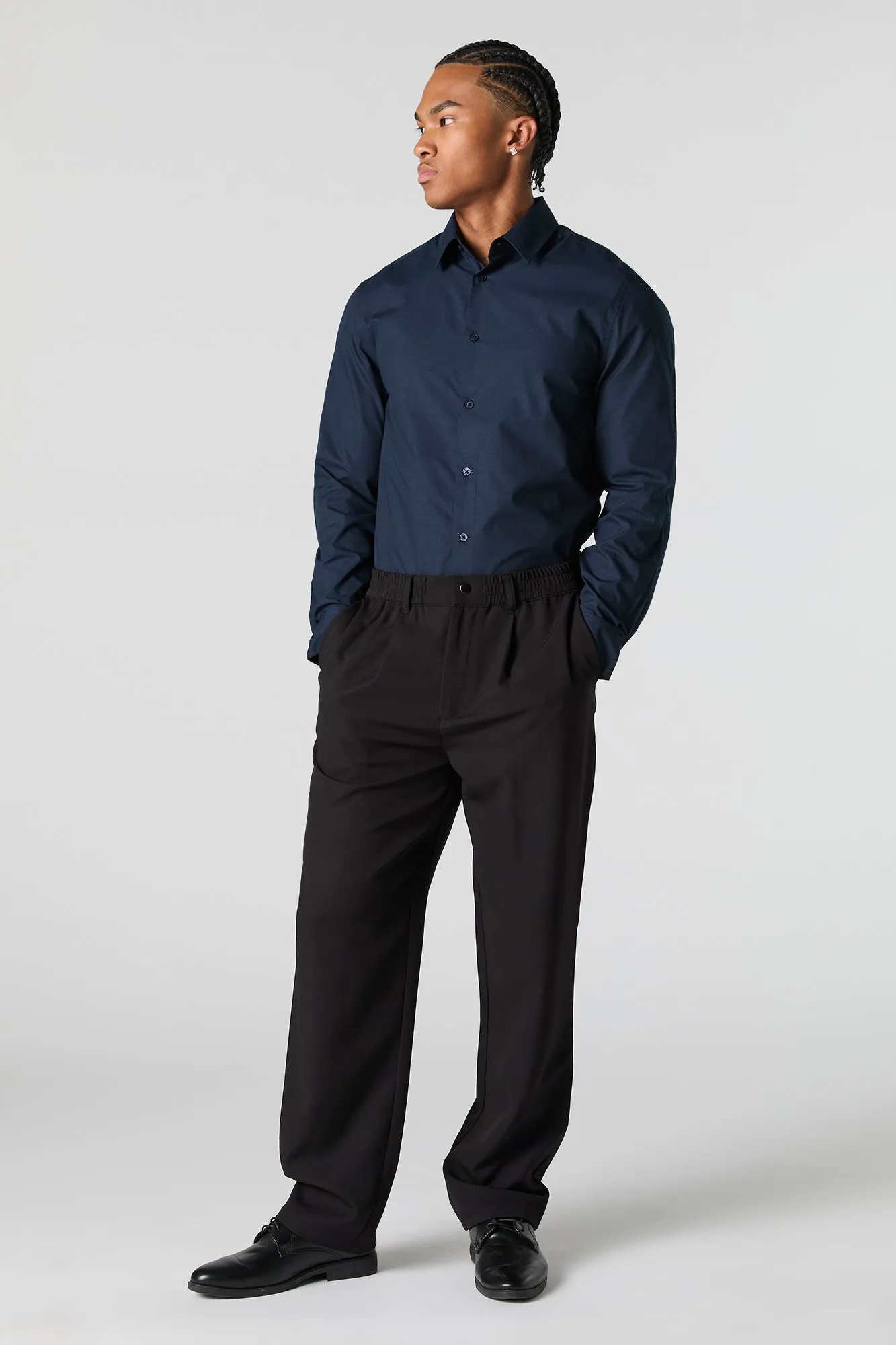 Poplin Dress Shirt sold by Urban Planet product image thumbnail 3