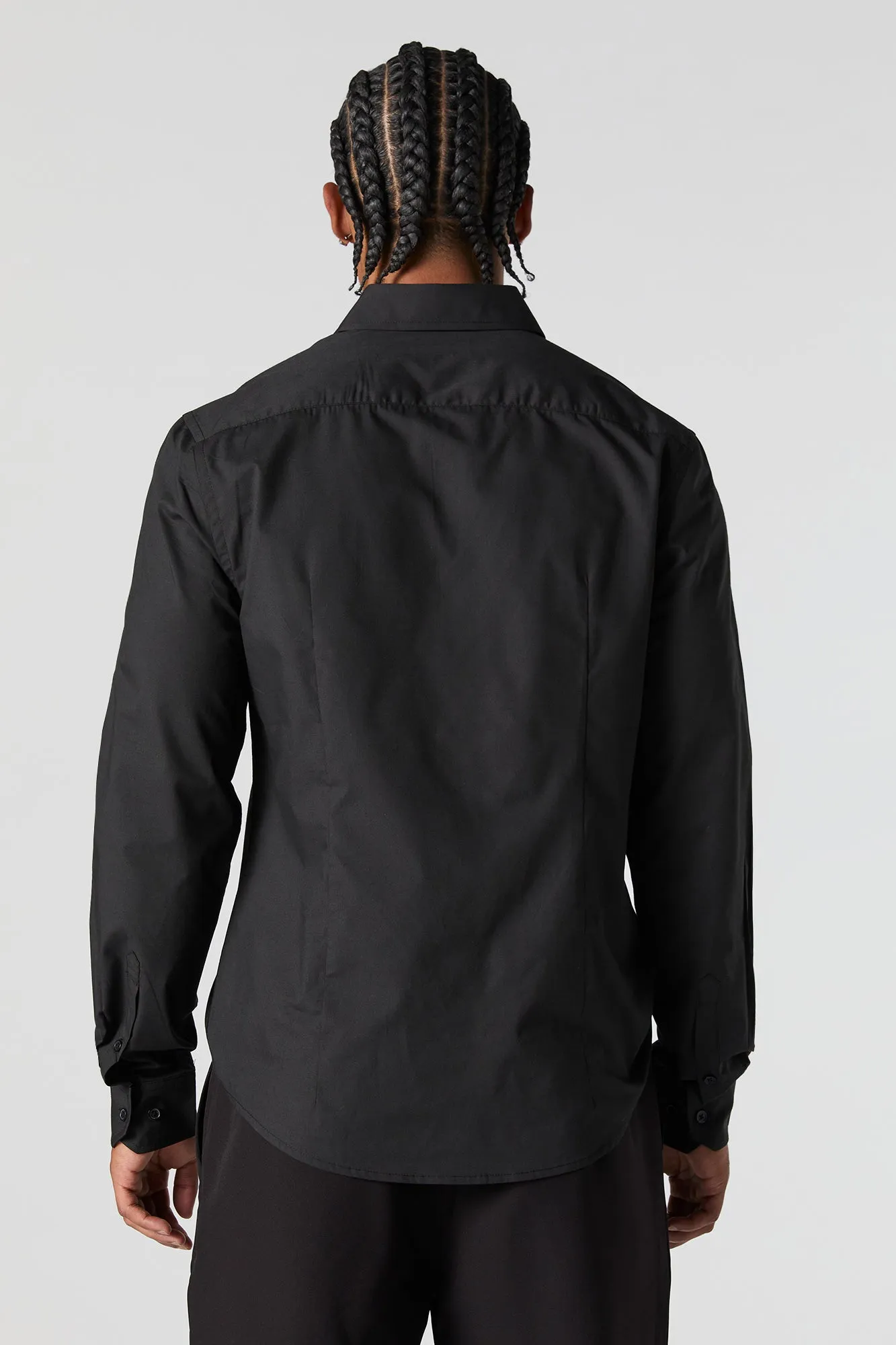 Poplin Dress Shirt sold by Urban Planet product image thumbnail 5