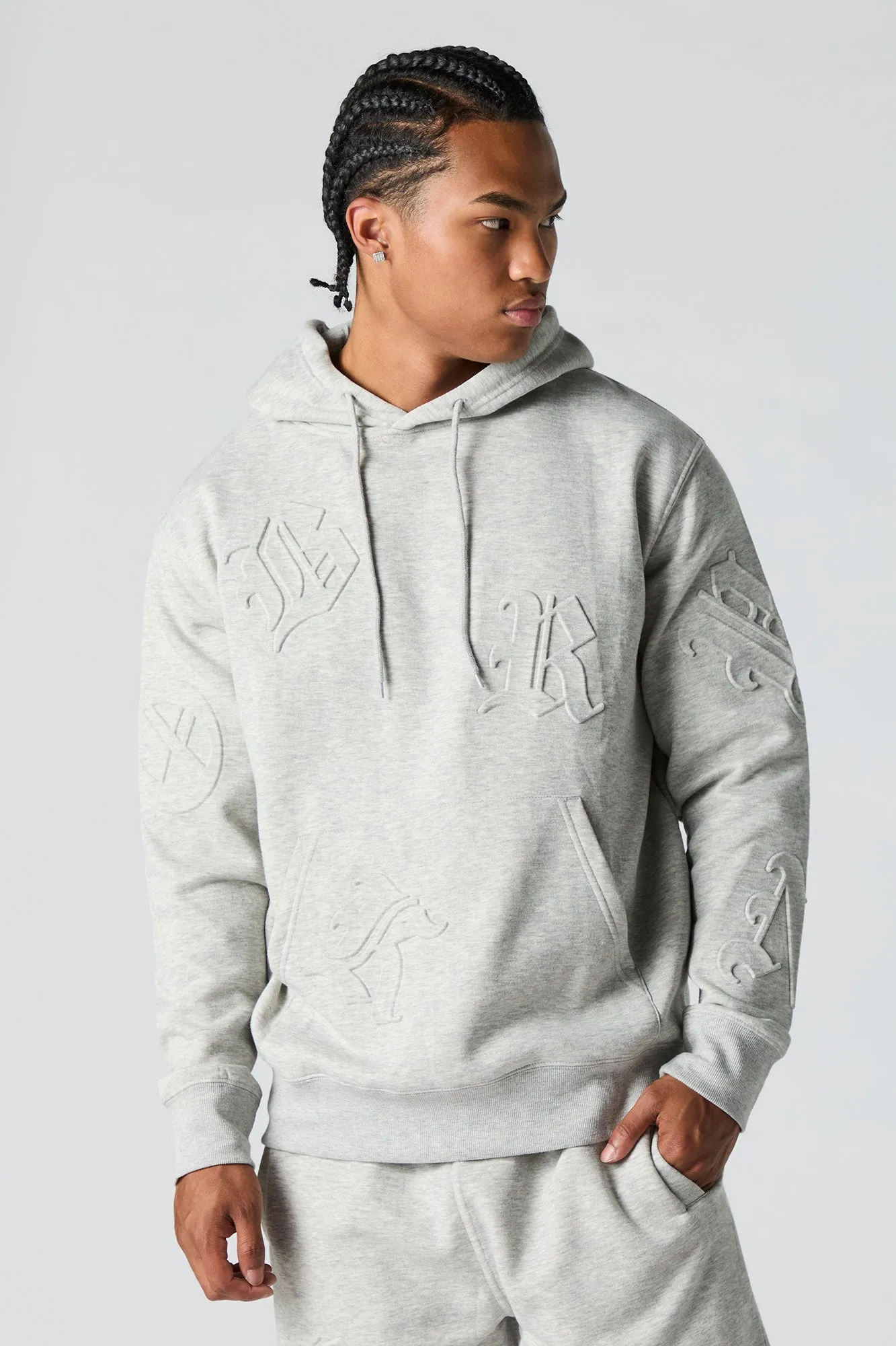 Embossed Fleece Hoodie sold by Urban Planet
