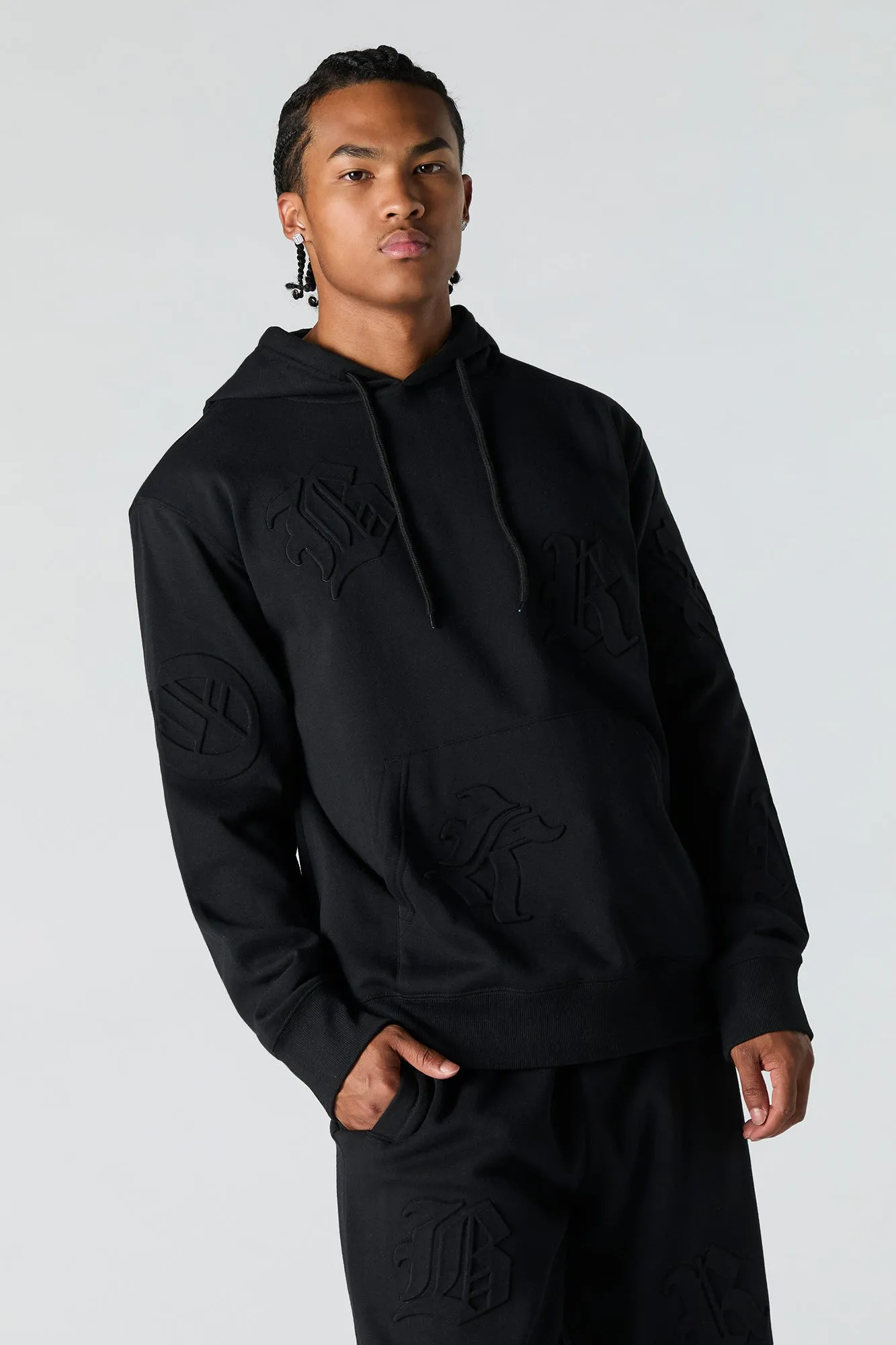 Embossed Fleece Hoodie sold by Urban Planet product image thumbnail 4